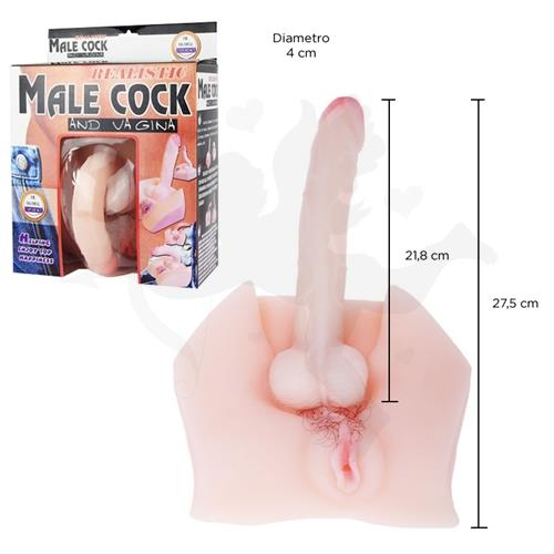 Vagina mas dildo de silicona con distintas vibraciones